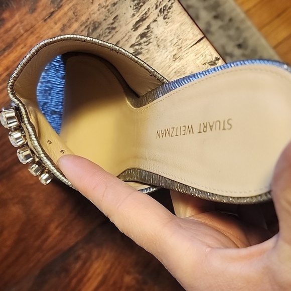 Stuart Weitzman Theone Slides Block Heels size 9 - Picture 9 of 13